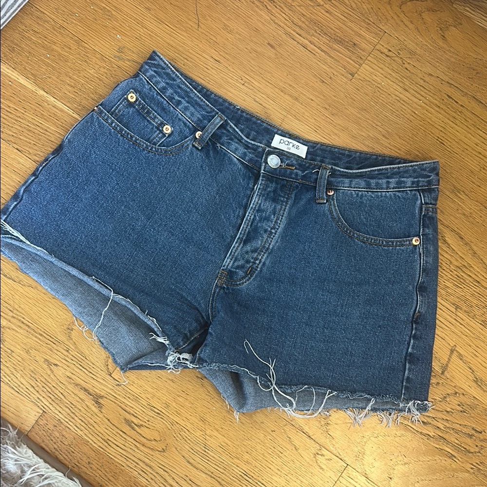 Parke Jean Shorts with Vintage Frayed Hem